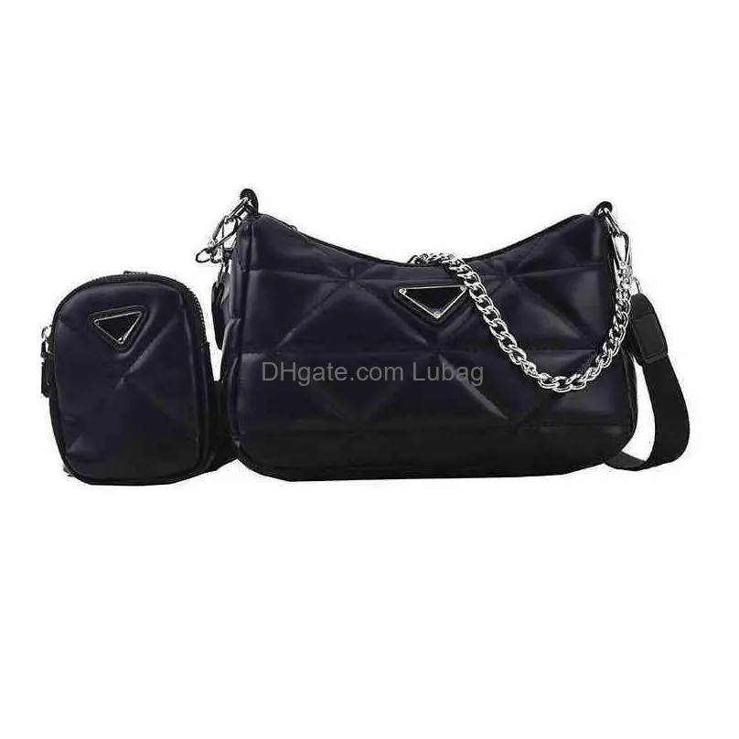handbag trendy handbags three in rhombic lattice korean version net red underarm classic factory wholesale 70 off