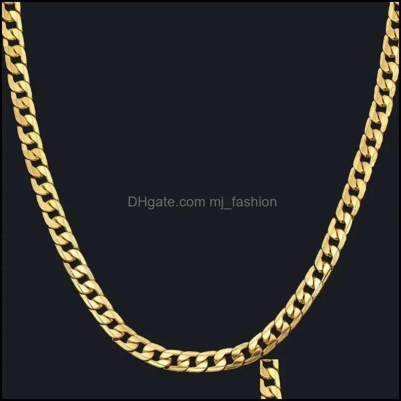 cuban link chain necklace silver/gold chain for men jewelry corrente de prata masculina  mens necklace
