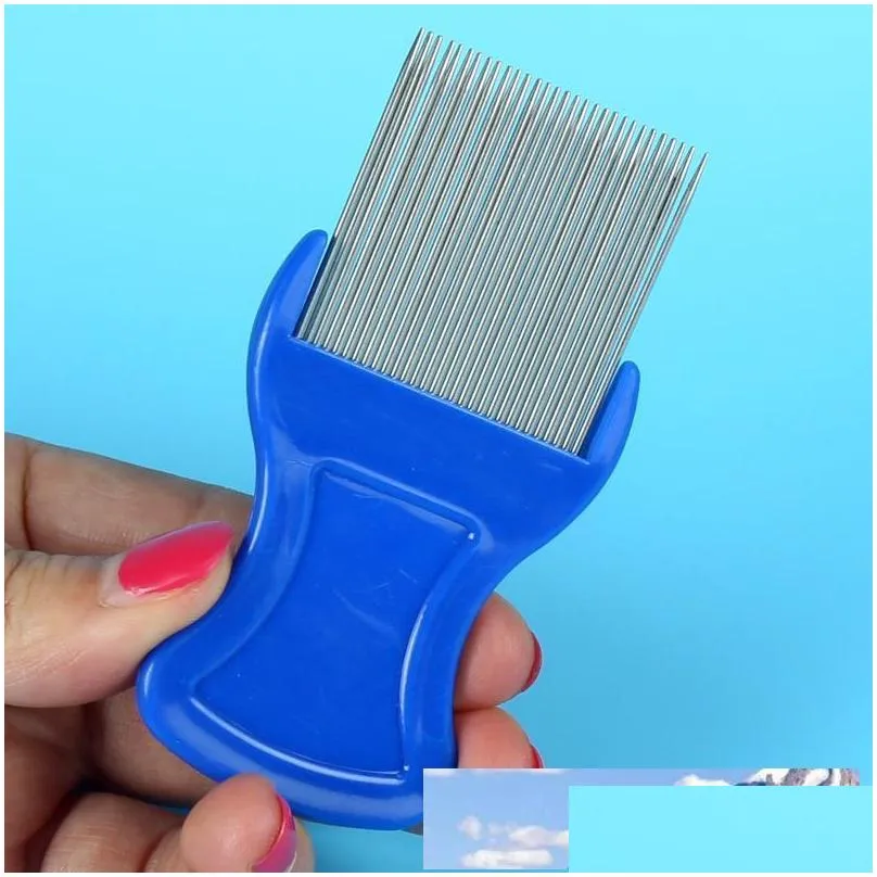 pets dogs comb for nits lice pocket pet grooming comb get rid of flea lice pin comb dog cat hair shedding supplies grooming tool c740