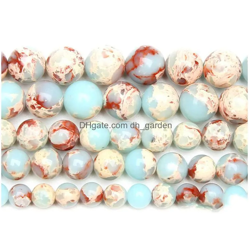 8mm synthetic stone blue snakeskin round loose beads 4 6 8 10 12mm pick size for jewelry making