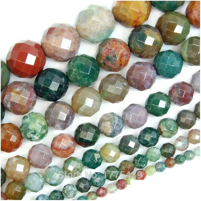 8mm wholesale 4 6 8 10 12 14mm faceted natural indian agat round loose stone jewelry beads agat beads diy