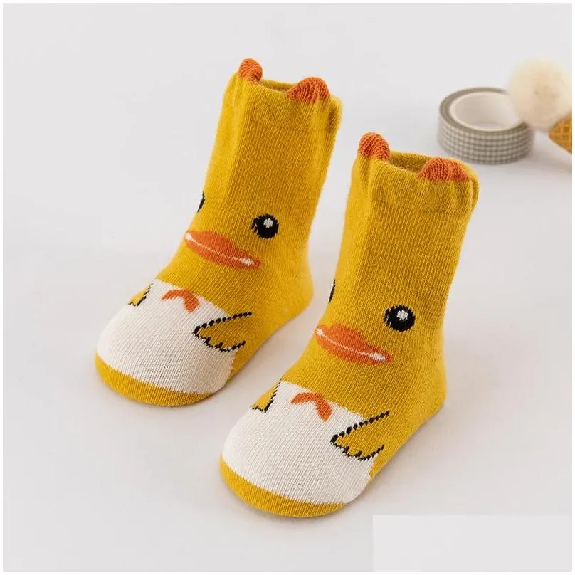 baby toddler 3d cartoon animal socks newborn kids cute soft anti slip infant warm socks for 03 years boys girls 20220221 h1