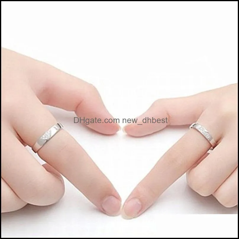 fashion and exquisite loveshaped couple rings live mouth creative ring open ring jewelry exquisite couple pair ring gift jewelry