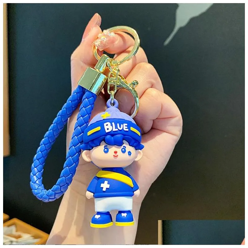 creative keychain couples keychain toys cartoon key ring doll exquisite boys and girls dolls bags pendants small gifts