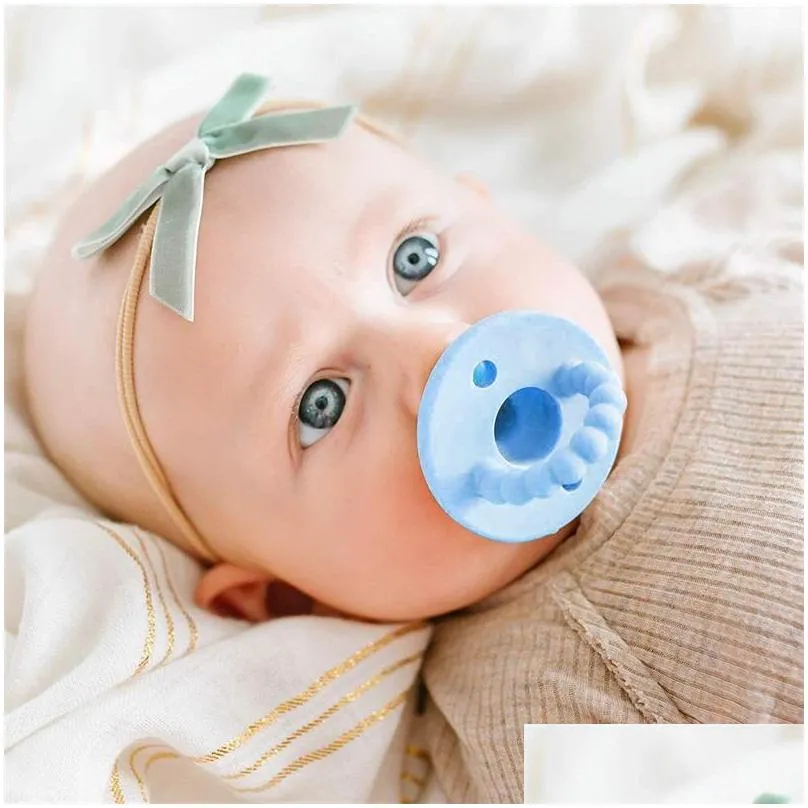 scalable pacifiers silicone newborn appease soother solid color baby lull into sleeping convenient nipple 7yl k2