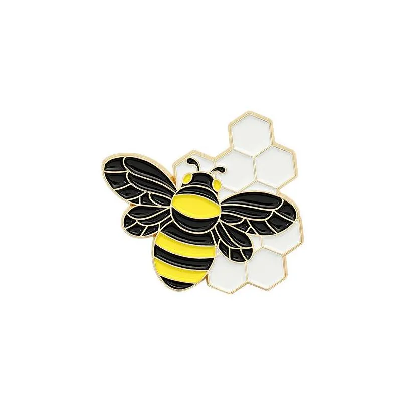 insect bee enamel brooches pin for women fashion dress coat shirt demin metal brooch pins badges promotion gift 2021 new design