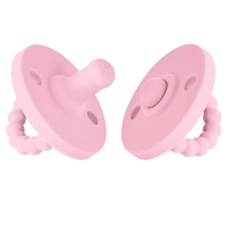 scalable pacifiers silicone newborn appease soother solid color baby lull into sleeping convenient nipple 7yl k2