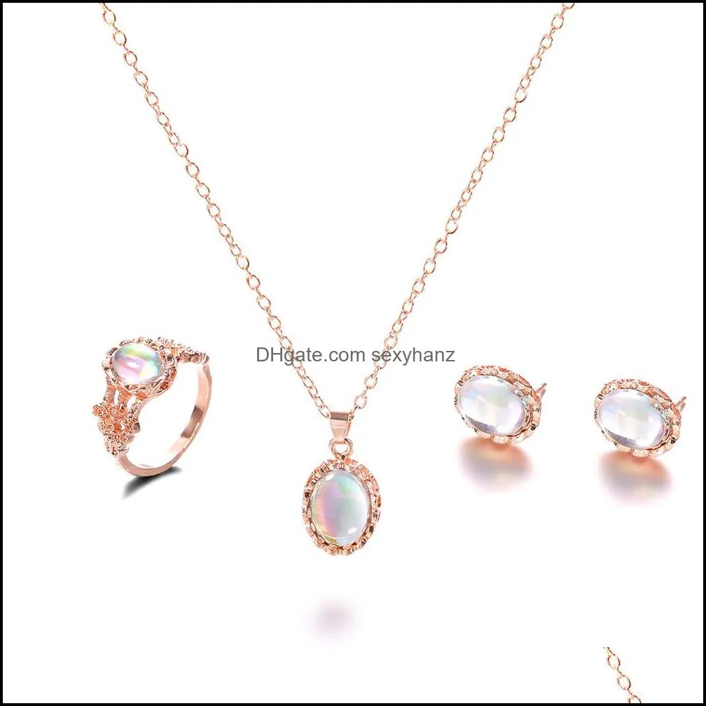 gemstone trend jewelry set fashion set wholesale party jewely set