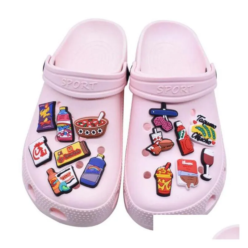 fast delivery wholesale cartoon sport pvc croc shoe charms accessories decoration buckcle for clog bracelet wristband party gift favor