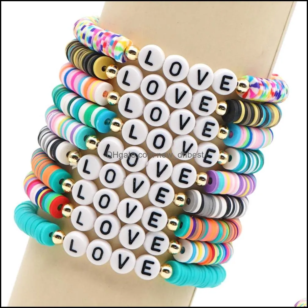 clay bracelets combination color polymer clay wrist jewelry boho bracelet gift for friend couple bracelet