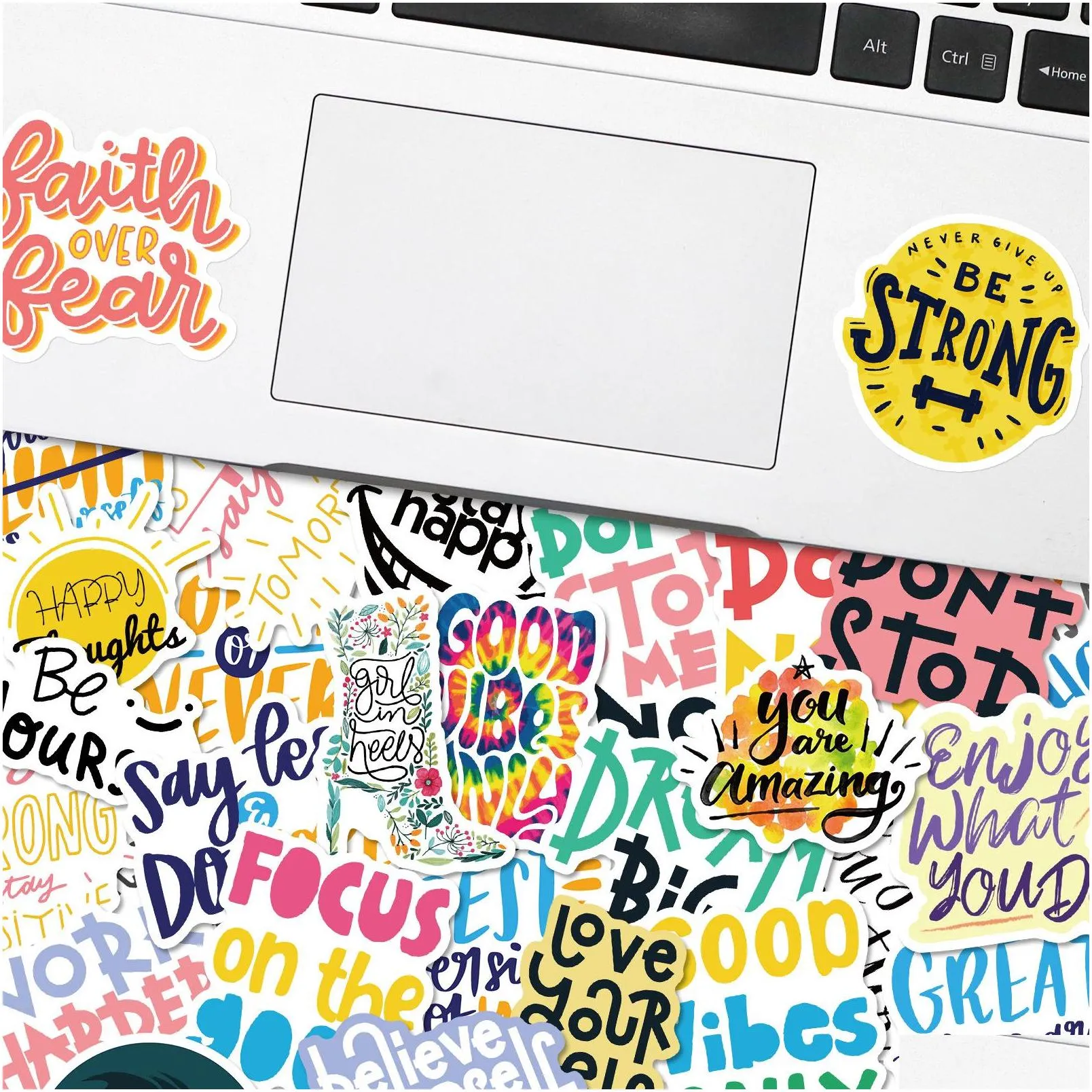 50pcs motivational stickers inspirational teachers students teens employees vinyl waterproof durable laptop sticker decals for