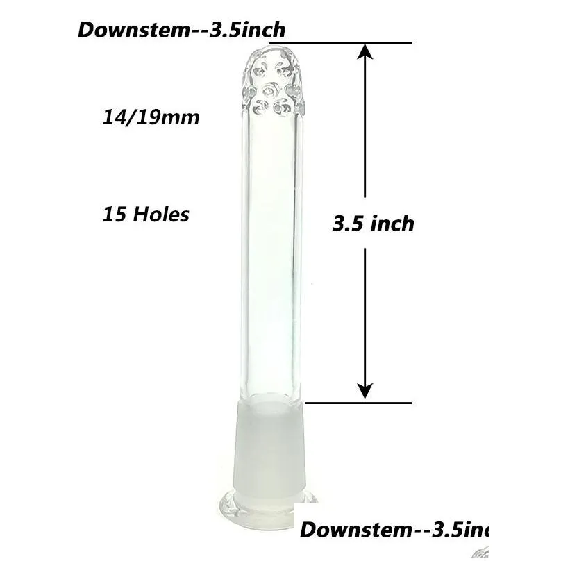 glass hookah parts and accessories downstem 14/19mm diffuser with 15 holes 3inch5.5inch ds003lk