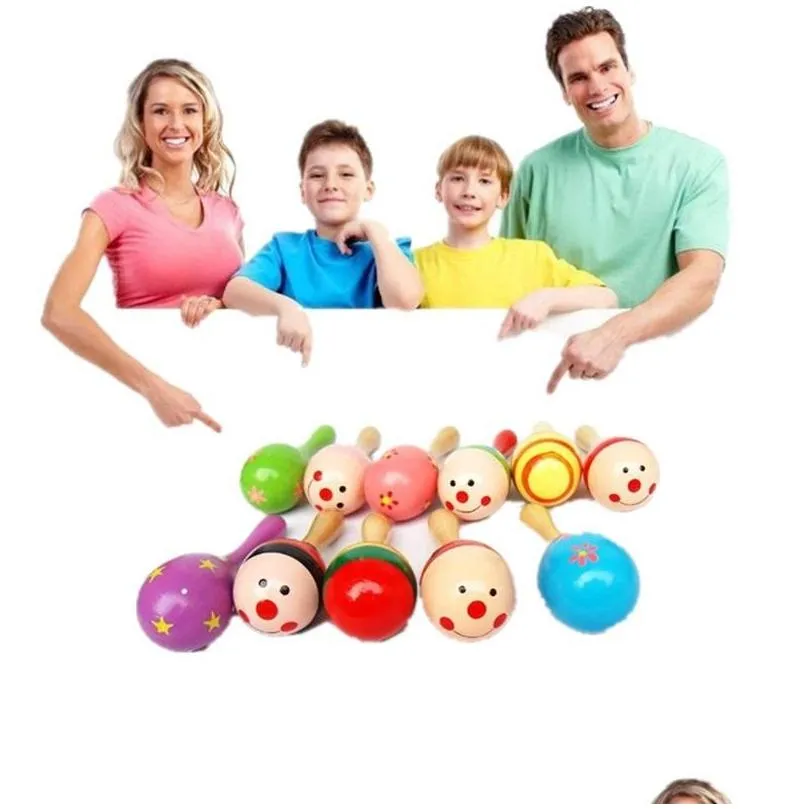 baby toys kids wooden rattle maracas cabasa music instrument sand hammer orff instrument maracas infant toys 0601862 407 k2