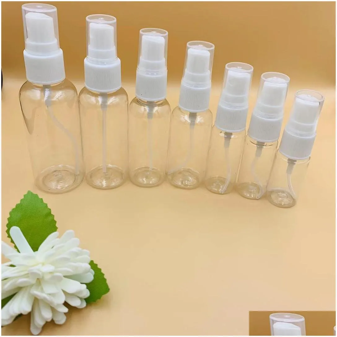 10 20 30 50 60 80 100ml plastic pet spray bottle skin care set package alcohol bottles
