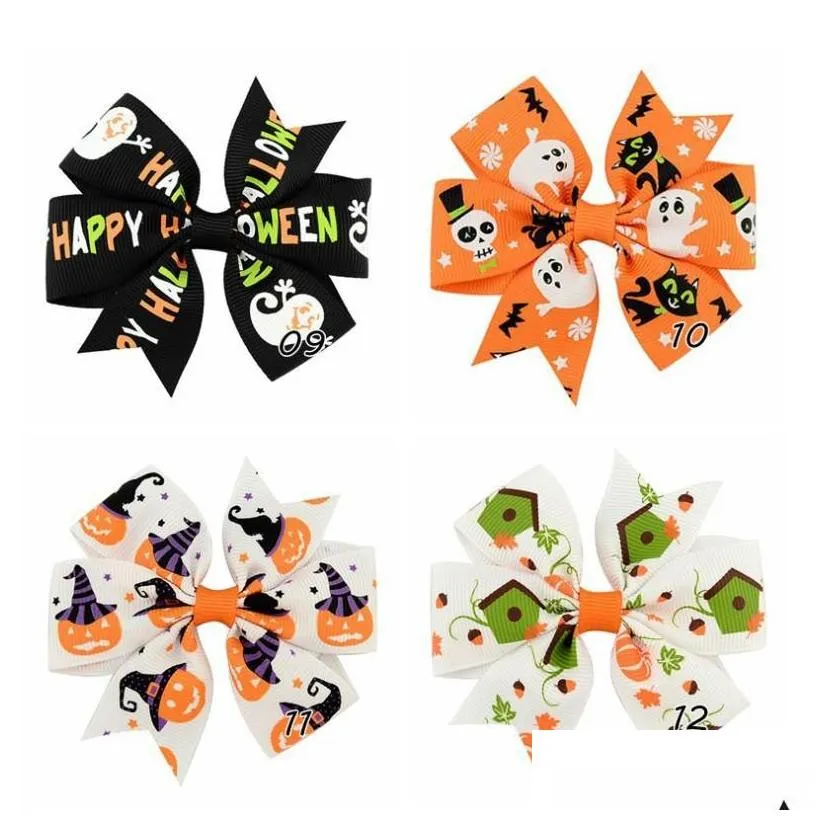 hair bows clips halloween bow grosgrain ribbon accessories for girls baby toddlers kids