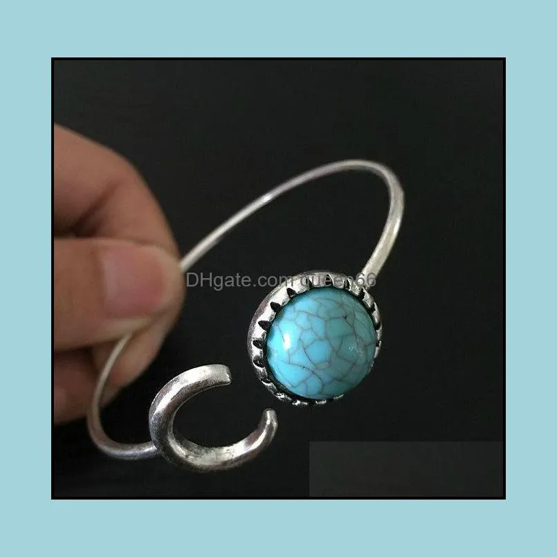 charm bracelets brand turquoise bracelets bangles silver bangle wholesale moon cuff bracelets bangles