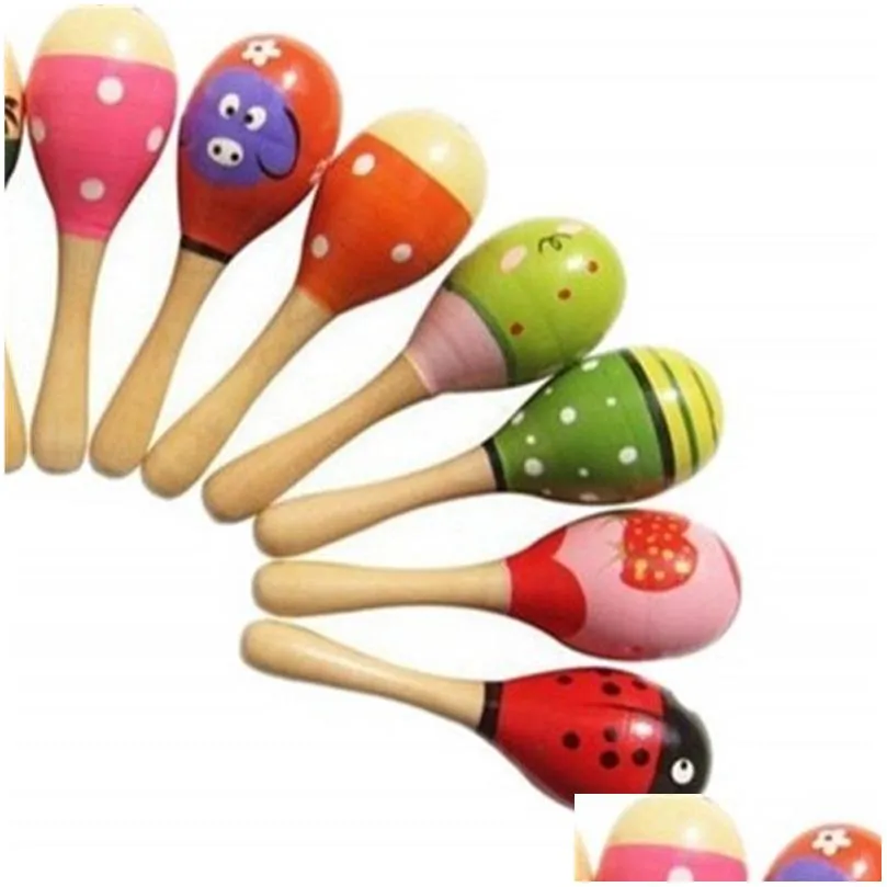 baby toys kids wooden rattle maracas cabasa music instrument sand hammer orff instrument maracas infant toys 0601862 407 k2