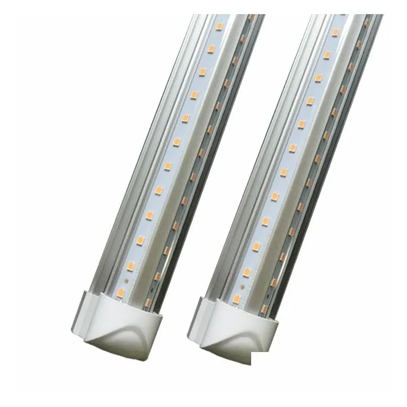 4ft 5ft 6ft 8ft led lights vshaped integrated led tube light fixtures 4 row leds smd2835 led lights 100lm/w stock in usavshaped 2ft 3ft