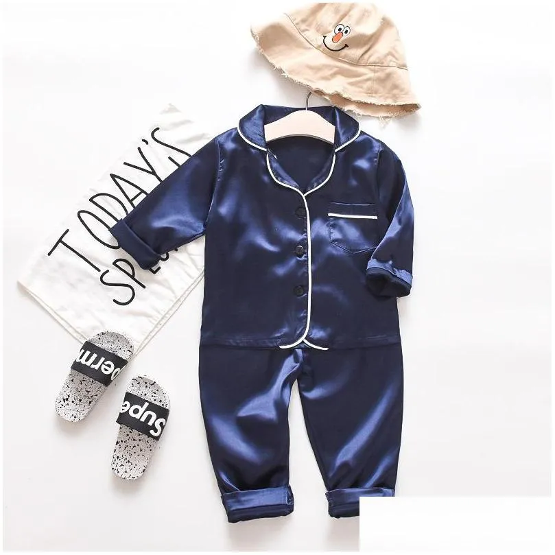 sleepwear outfits for toddler baby boys long sleeve solid topsaddpants pajamas sleepwear soft feeling sweet sleeping clothes y81 193 y2