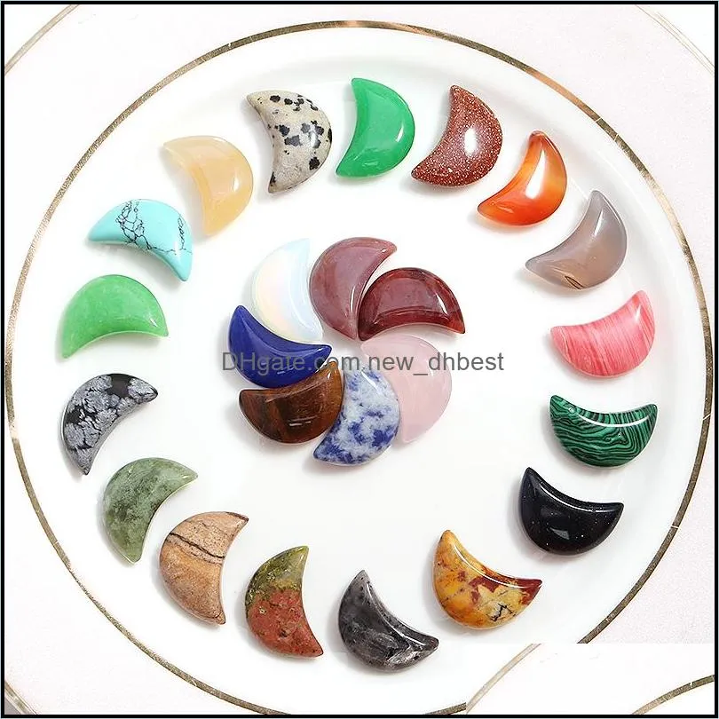 13x18x6mm crescent moon statue natural stone carved decoration rose quartz healing crystal gift room ornament decor