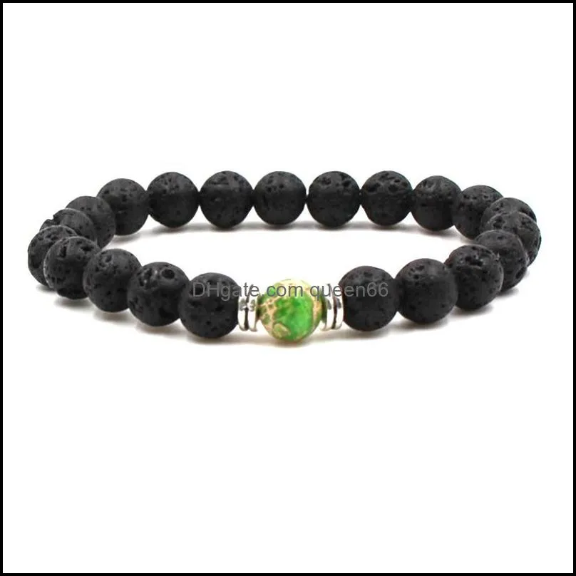 black lava rock 8mm beads chakra for men women jewelry reiki prayer stone yoga chakra bracelet
