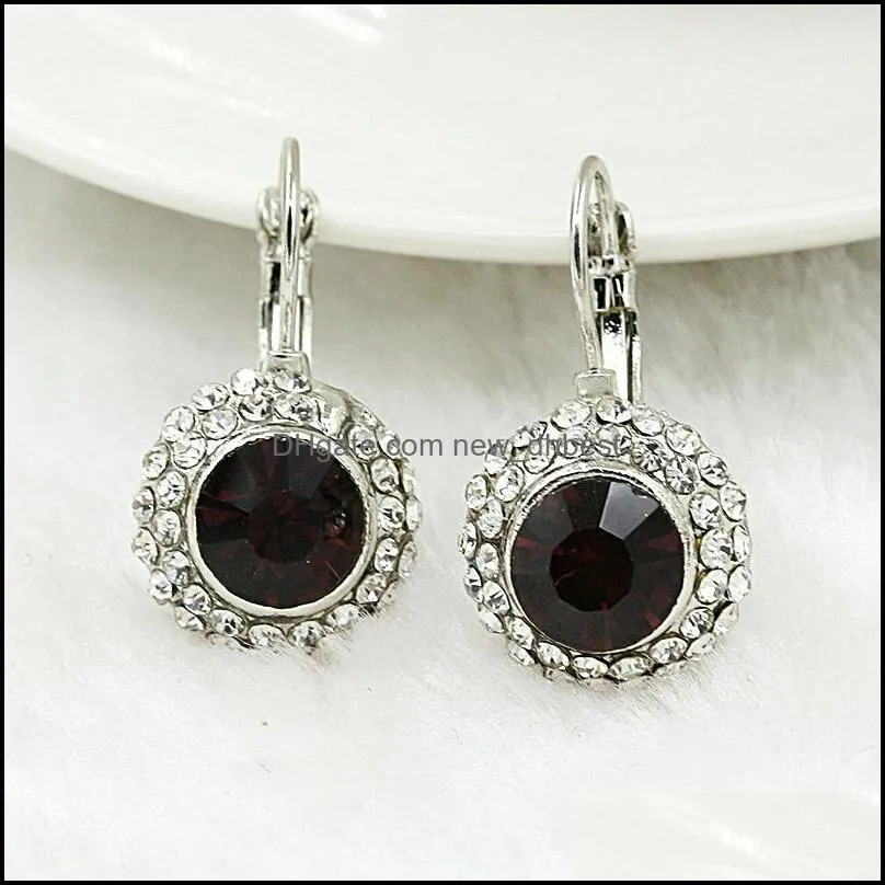 earrings silver plated jewelry elegant drop earrings austrian crystal earrings