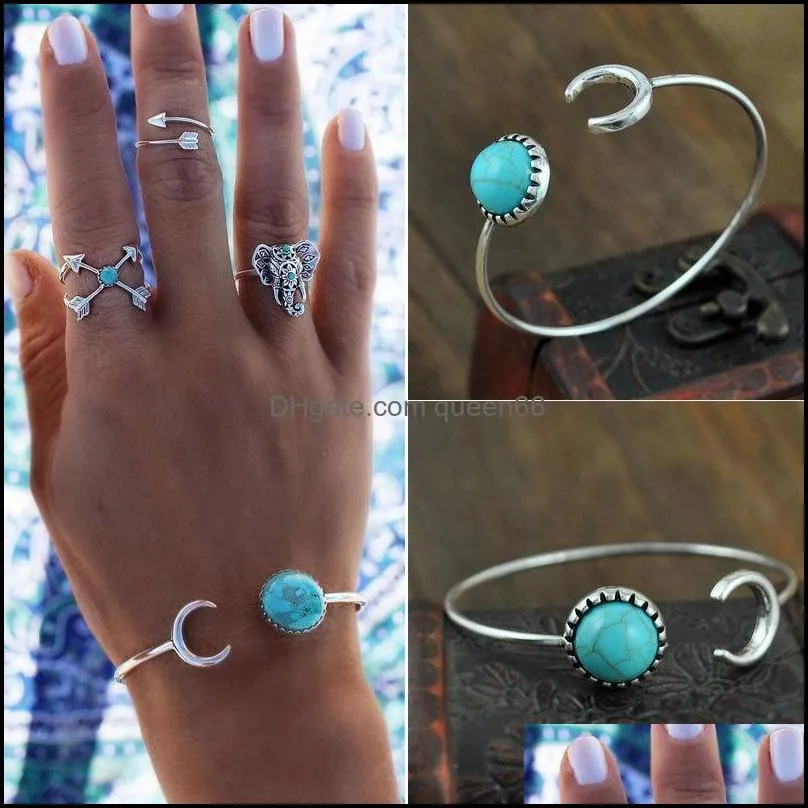 charm bracelets brand turquoise bracelets bangles silver bangle wholesale moon cuff bracelets bangles