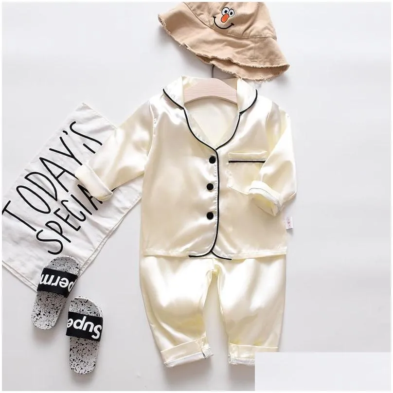 sleepwear outfits for toddler baby boys long sleeve solid topsaddpants pajamas sleepwear soft feeling sweet sleeping clothes y81 193 y2