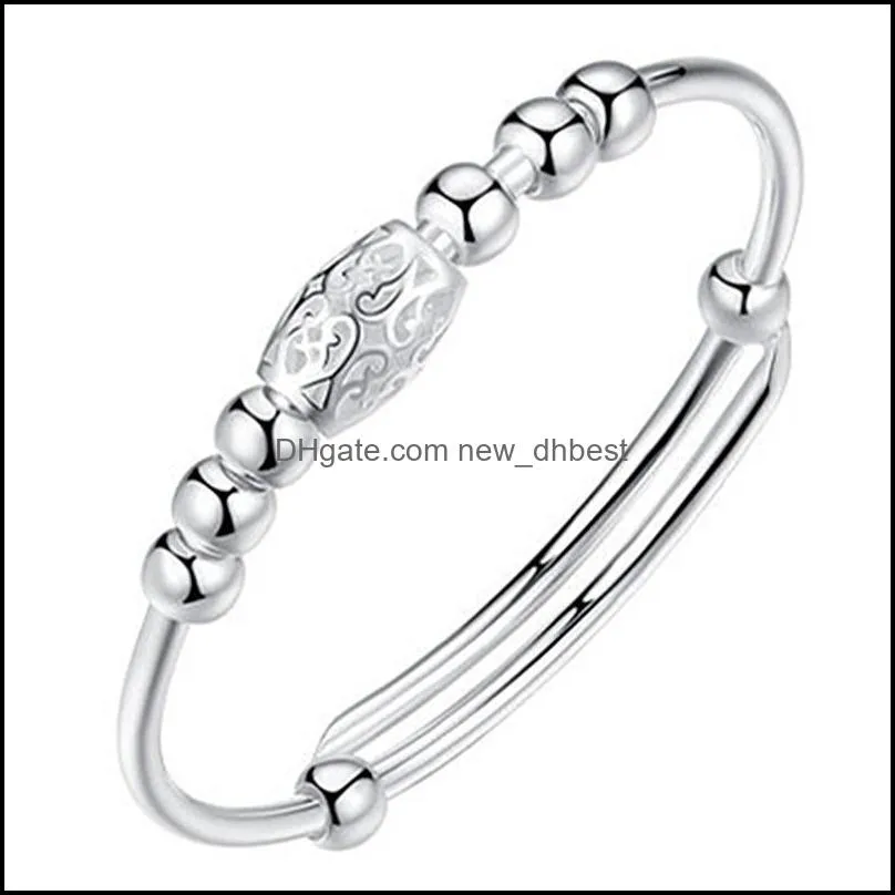 silver bangle carved stars lucky bangles bracelets birthday present