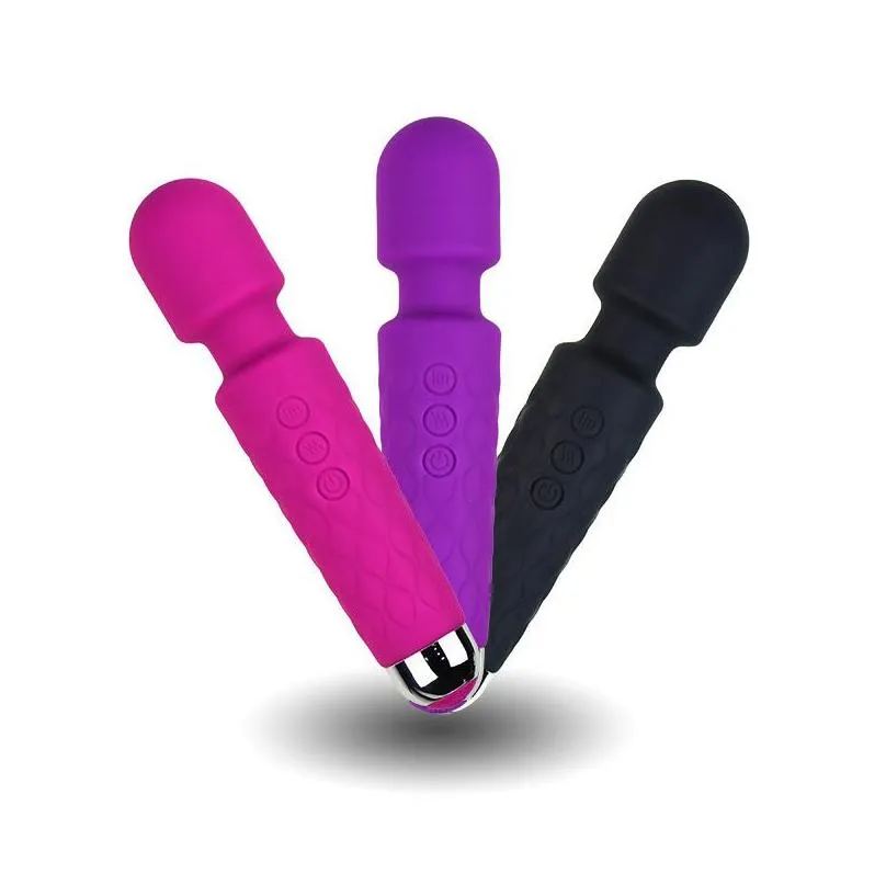  toys 20 frequency rechargeable strong shock av sticks female y silicone vibrator masturbation massage stick