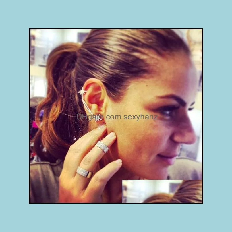 clip on earrings screw fashion star ear cuff trendy personality luxury clip earrings for women jewelry ears cuffing clip on earrings