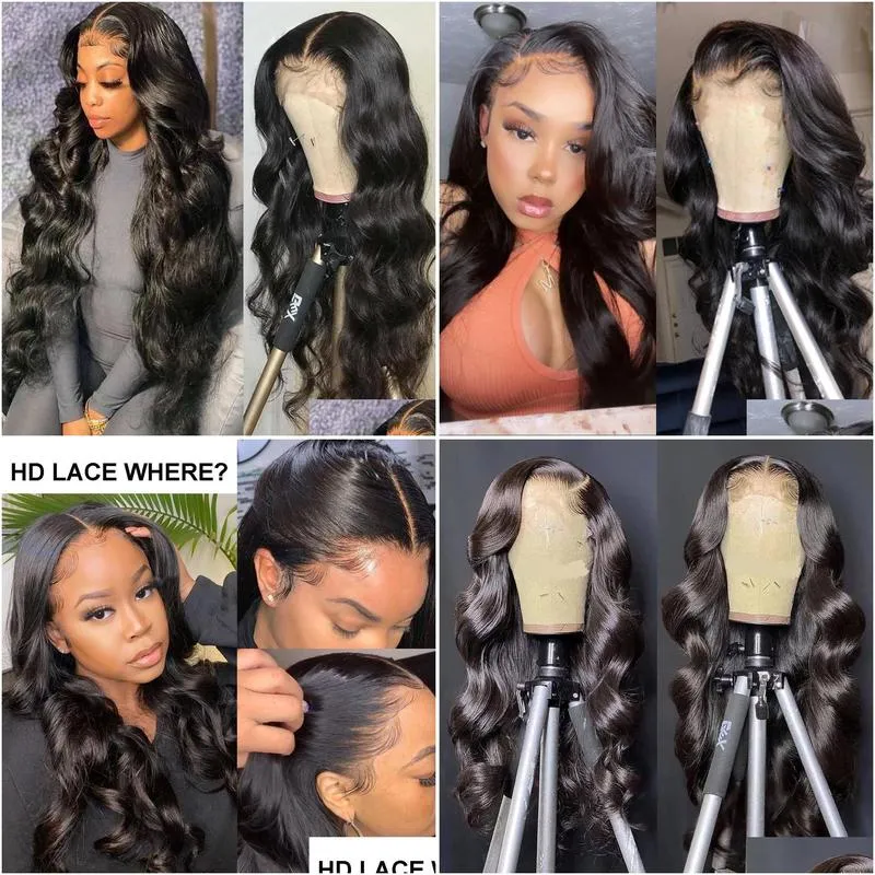 remy baby hair pre plucked body wave lace front wig 13x4 hd transparent lace frontal wig preplucked closure brazilian lace front human hair