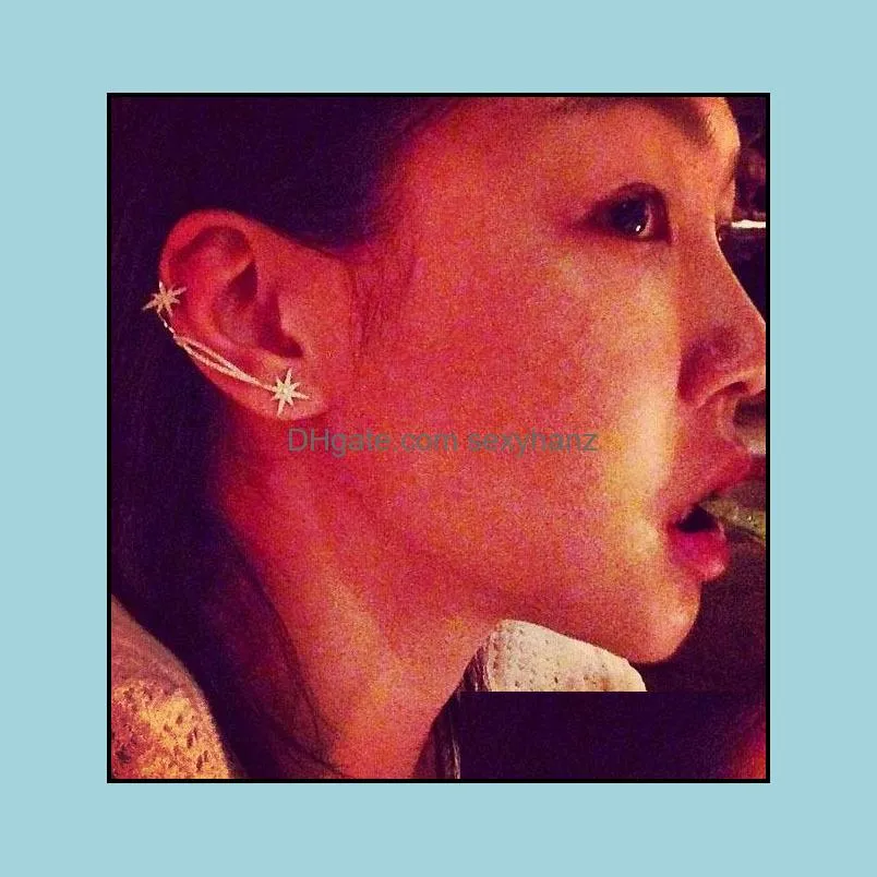 clip on earrings screw fashion star ear cuff trendy personality luxury clip earrings for women jewelry ears cuffing clip on earrings