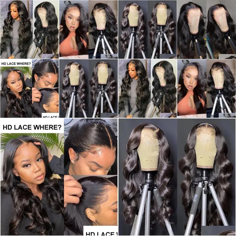 remy baby hair pre plucked body wave lace front wig 13x4 hd transparent lace frontal wig preplucked closure brazilian lace front human hair