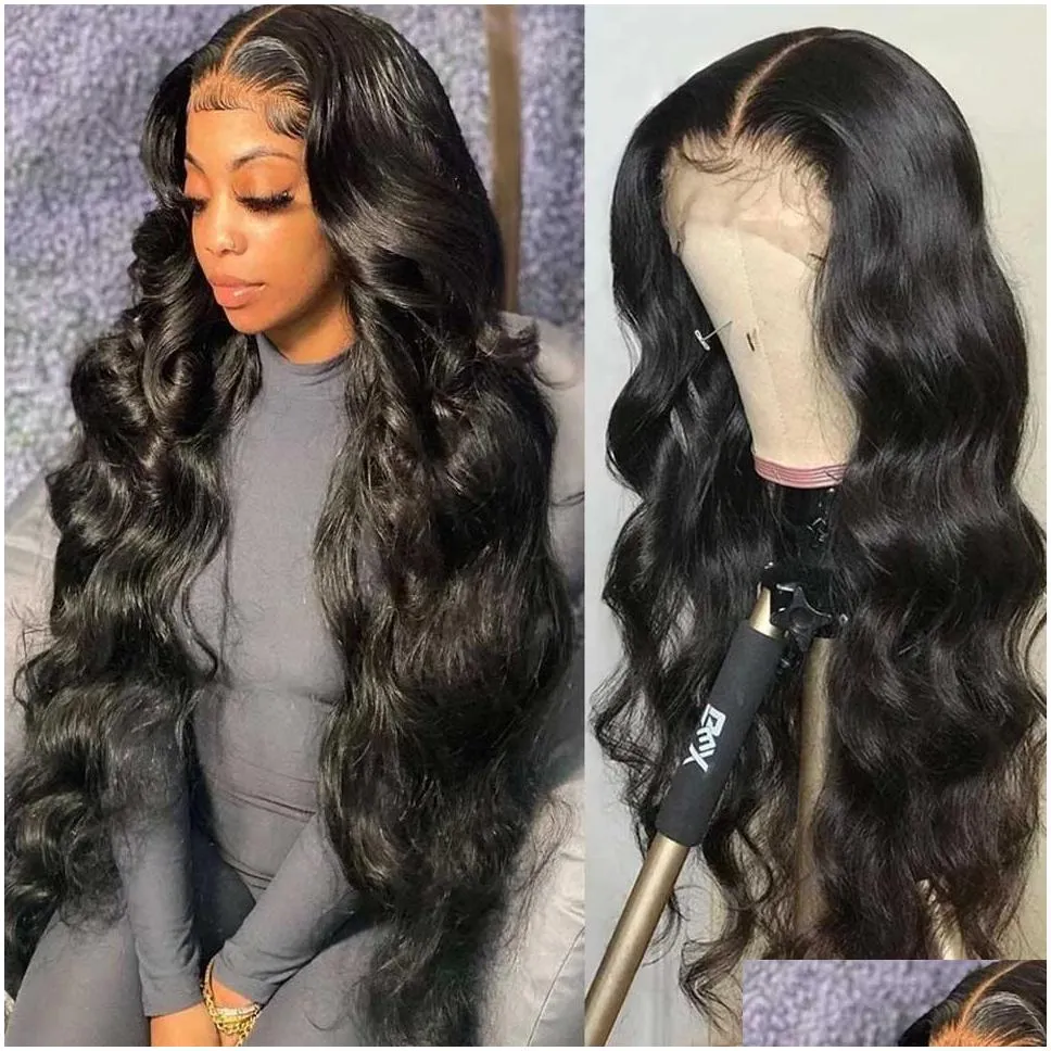 remy baby hair pre plucked body wave lace front wig 13x4 hd transparent lace frontal wig preplucked closure brazilian lace front human hair