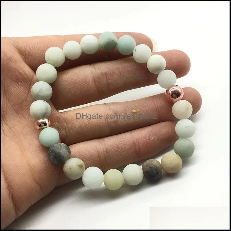 pretty natural stone bracelets amazonite bracelet mala beads pulsera reiki jewelry for women men beaded bracelets