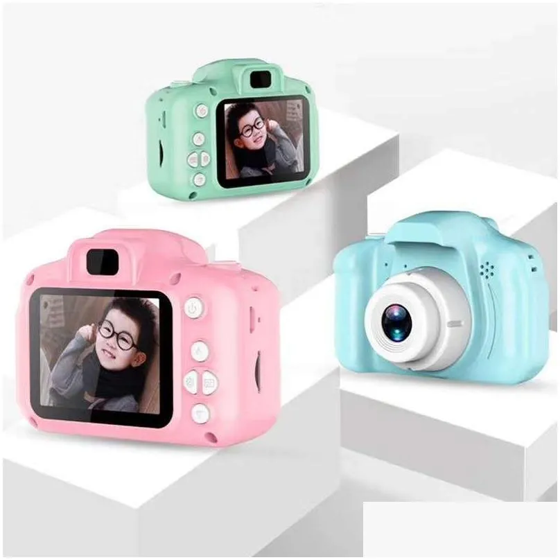 2019 hot xmas for kids camera children mini digital camera cute cartoon cam 13mp 8mp slr camera toys for birthday gift 2 inch screen