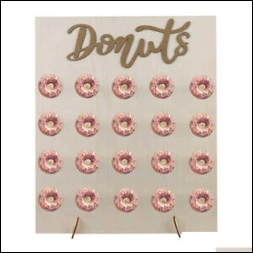 donut wall wedding decorations candy donut bar sweet cart table decoration wedding party decoration baby shower donut wall y0827