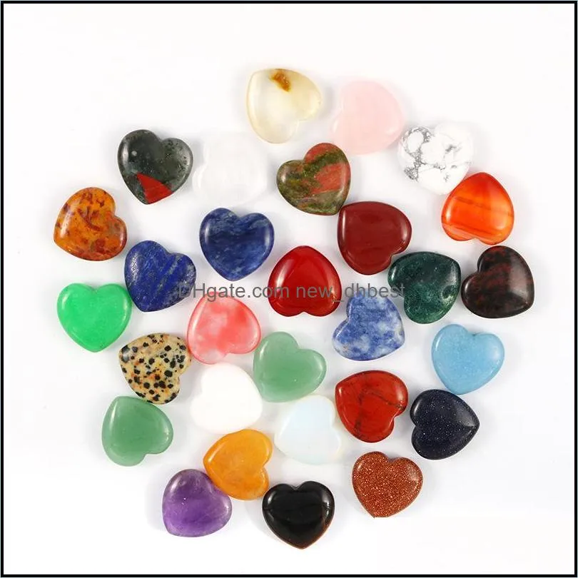20mmx6mm heart ornaments natural rose quartz turquoise stone naked stones decoration hand play handle pieces accessories