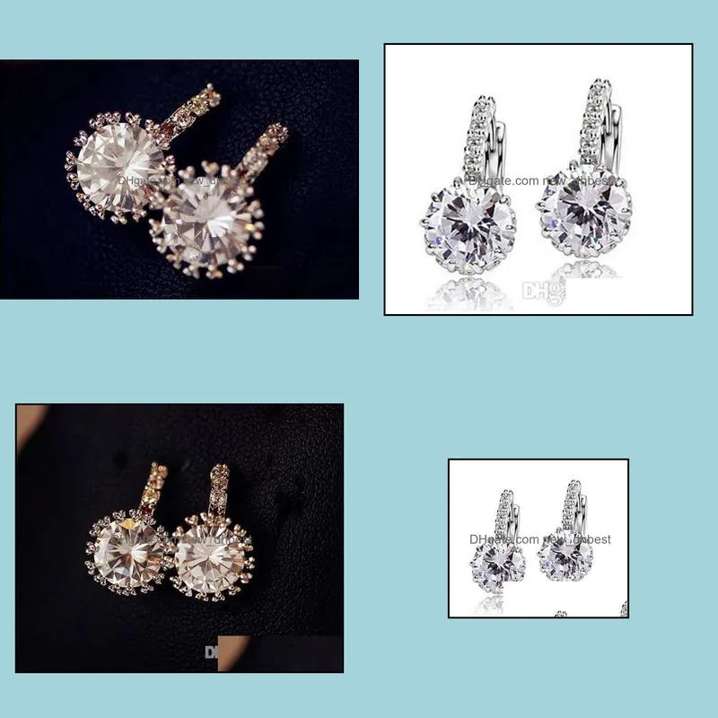stud earrings bride wedding earrings white gemstone earring antique bijuterias crystal earings