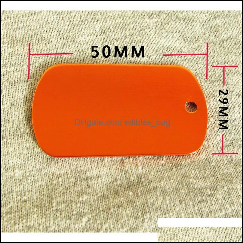 100pcs/lot aluminum alloy military army dog tags blank and laser engravable pet tags fashion men pendants