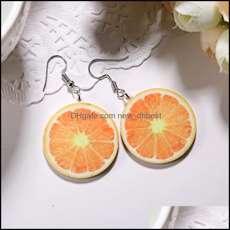 version of the small  acrylic charm earring summer fashion jewelry accessories fruit earrings