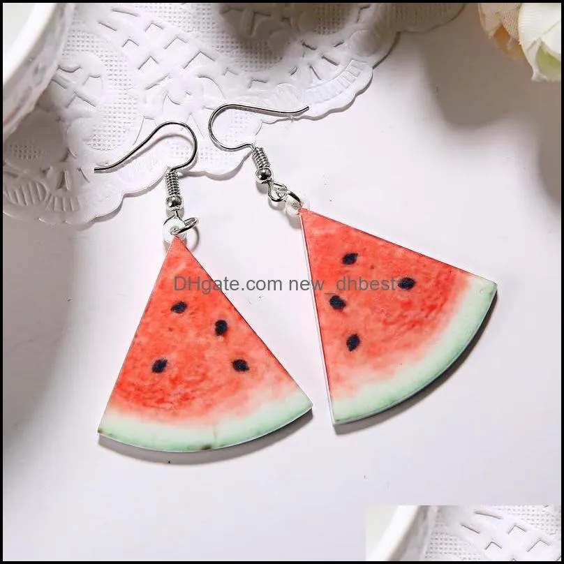 version of the small  acrylic charm earring summer fashion jewelry accessories fruit earrings