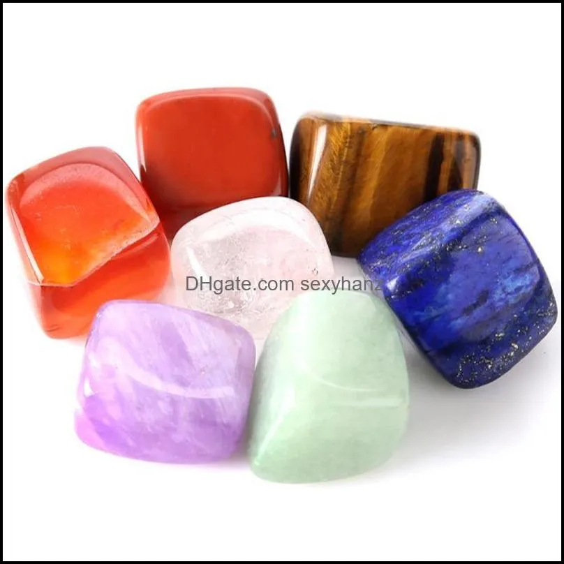 loose reiki seven chakra healingnatural stone tumbled irregular polishing rock quartz yoga energy bead decoration