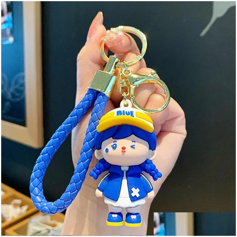 creative keychain couples keychain toys cartoon key ring doll exquisite boys and girls dolls bags pendants small gifts