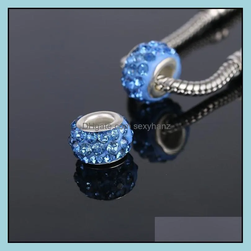 bead silver plated acrylic charms bracelets necklaces for jewelry making beads
