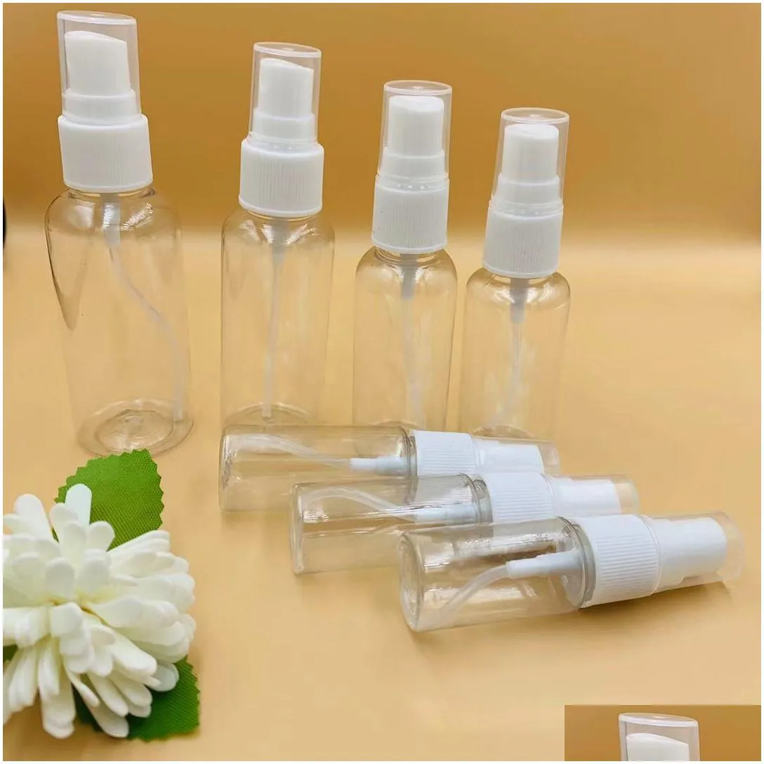 10 20 30 50 60 80 100ml plastic pet spray bottle skin care set package alcohol bottles