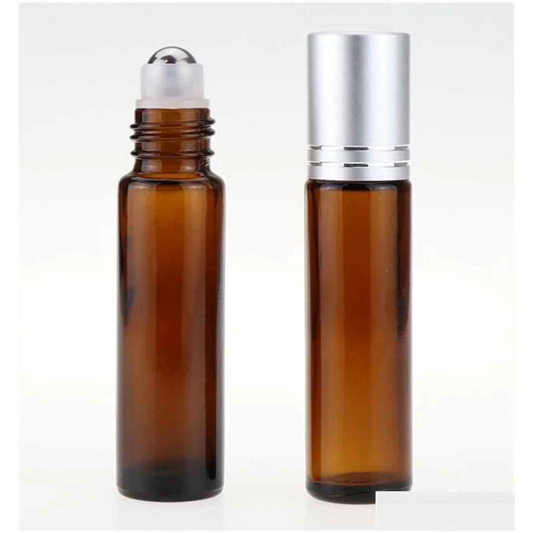 essential oil roller bottles 10ml frosted amber glass with rollers balls roll on bottle