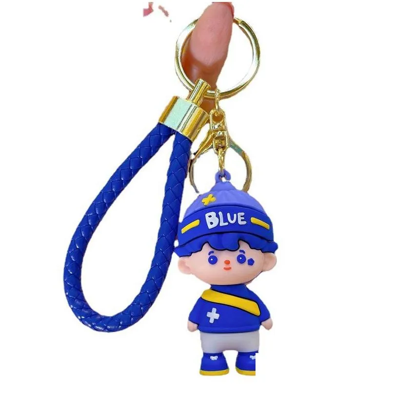 creative keychain couples keychain toys cartoon key ring doll exquisite boys and girls dolls bags pendants small gifts