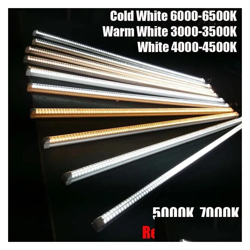 8ft led vshaped 4ft 5ft 6ft cooler door tubes integrated double sides smd2835 fluorescent lights 3000k 4000k 5000k 6000k